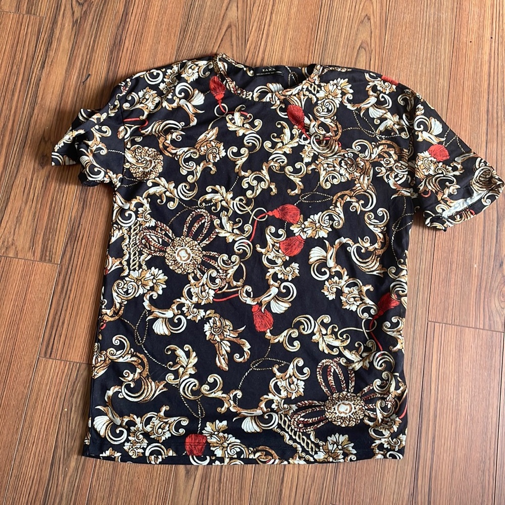 Zara Tassel print tee shirt-NWT